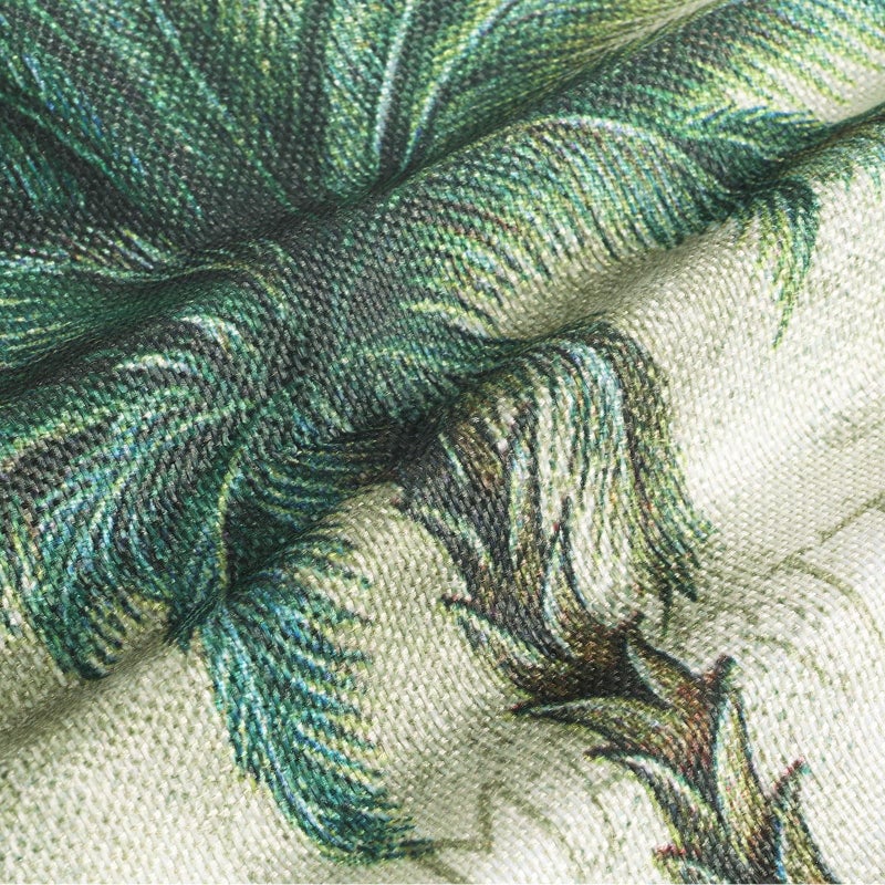 Bonhause Tropical Palm Tree Throw Pillow Covers 18 x 18 Inch Summer Outdoor Green Leaves Decorative Pillow Cases Polyester Linen Cushion Covers for Couch Sofa Home Decor Set of 4 - Image 4